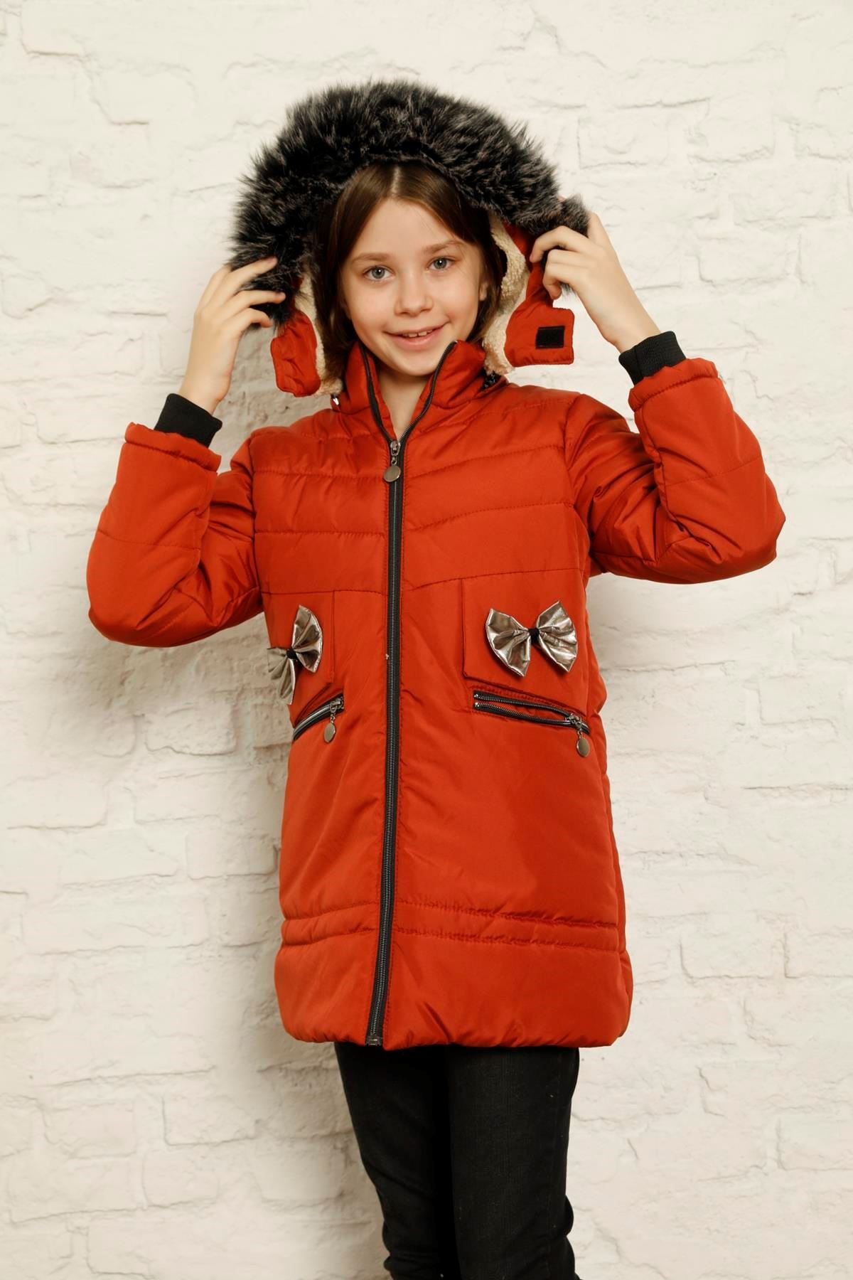 Kapşonlu İçi Yünlü Şişme Mont