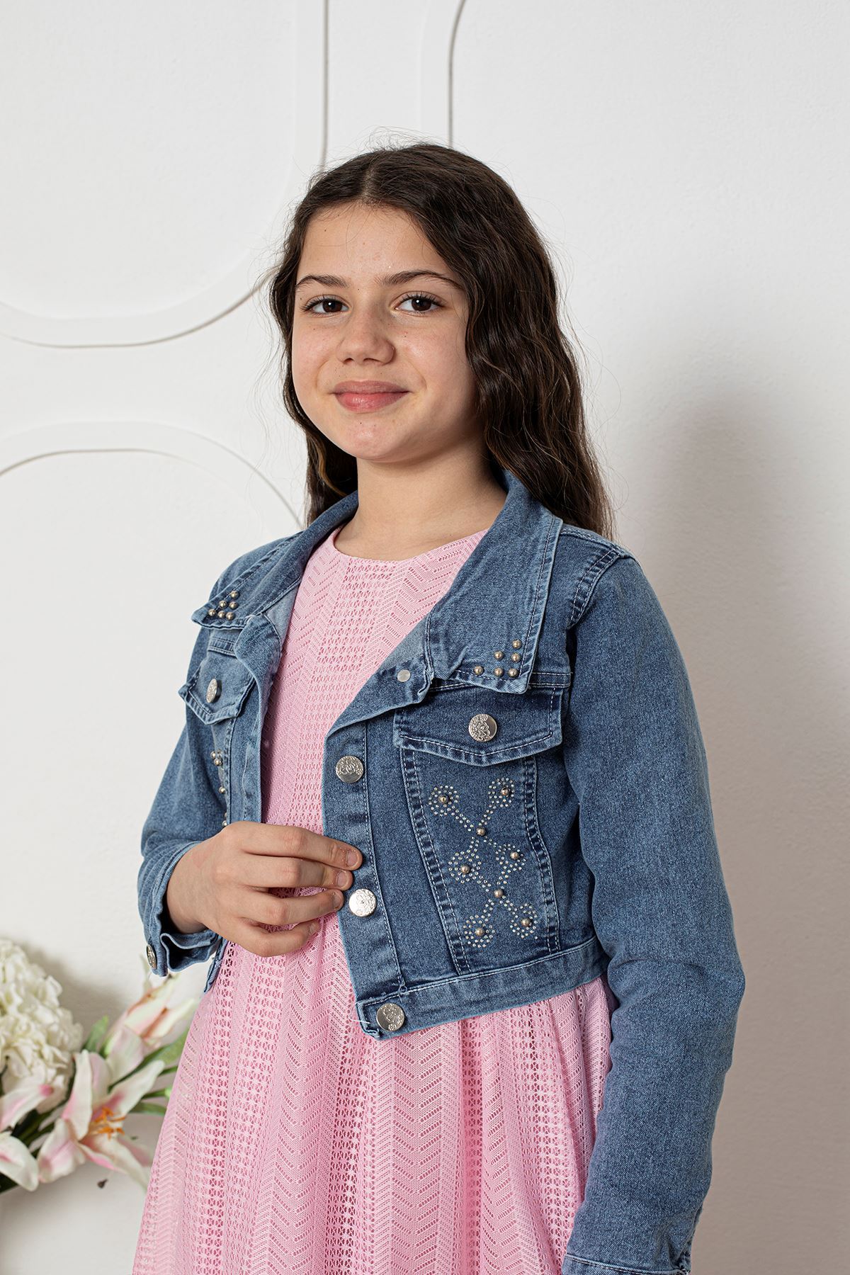 Kot Ceketli Kız Çocuk Elbise