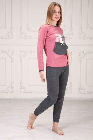 Cepli Baskılı Pijama Takım