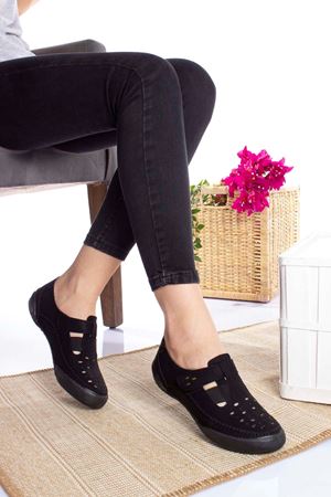 Ortopedik Ped Siyah Kadın Ayakkabı