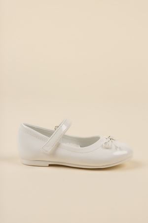 Bıyık Fiyonk Beyaz Kız Çocuk Ayakkabı