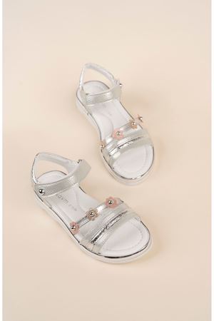 Termo Taban Papatya Model Gümüş Kız Çocuk Sandalet