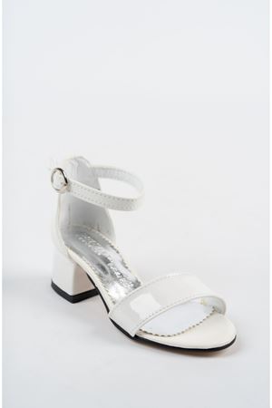 Topuklu Tek Bant Beyaz Kız Çocuk Sandalet