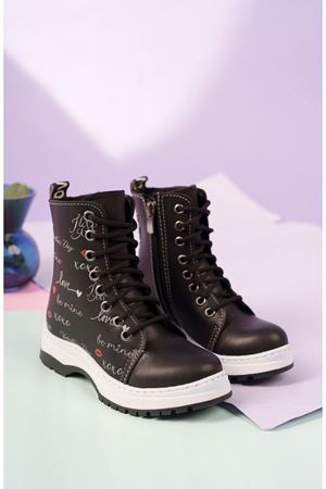 Termo Taban Baskılı Siyah Çocuk Bot