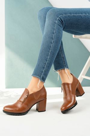 Taba Cilt Kadın Ayakkabı