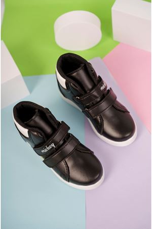 Baskılı Siyaha Beyaz Taban Cırtlı Çocuk Bot