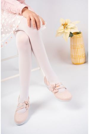 Topuklu Pembe Simli Kız Çocuk Ayakkabı