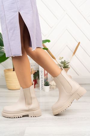 Lastikli Bej Cilt Kadın Bot