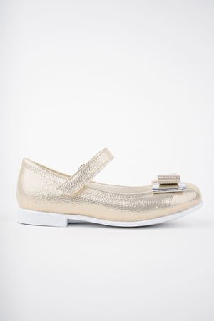 Altın Parlak Kız Bebe Ayakkabı