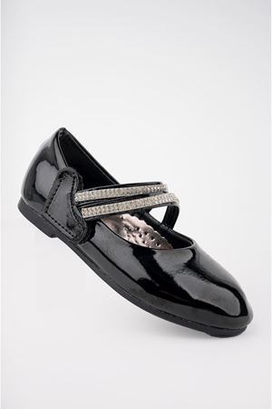 Çatal Baretli Siyah Bebe Ayakkabı