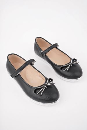 Termo Taban Bıyık Fiyonk Siyah Star Kız Çocuk Ayakkabı