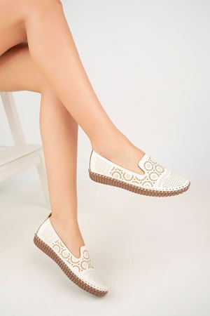 Ortapedik Pedli Beyaz Ayakkabı