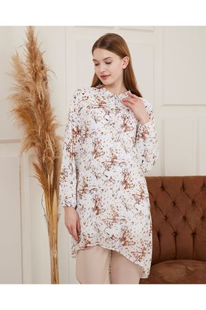 Desenli Piliseli Kadın Tunik