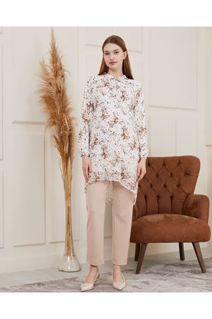 Desenli Piliseli Kadın Tunik