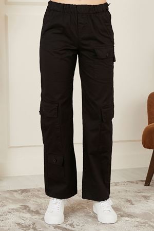 Beli Lastikli Cepli Kadın Pantolon