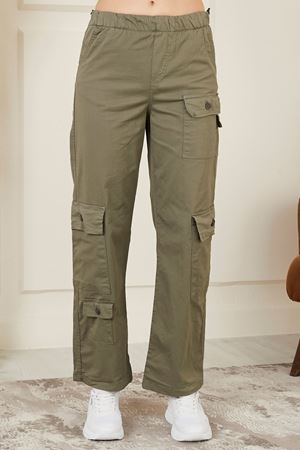 Beli Lastikli Cepli Kadın Pantolon