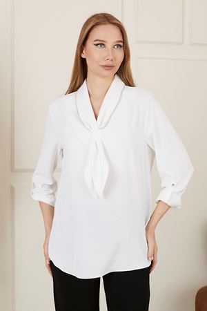 Kravat Yaka Kadın Bluz