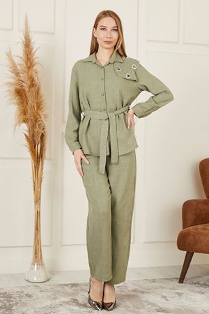 Beli Kuşaklı İkili Kadın Takım