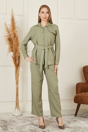 Beli Kuşaklı İkili Kadın Takım