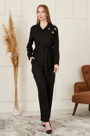 Beli Kuşaklı İkili Kadın Takım