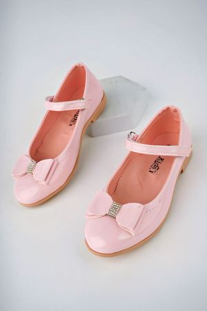 Fiyonklu Pudra Kız Çocuk Babet