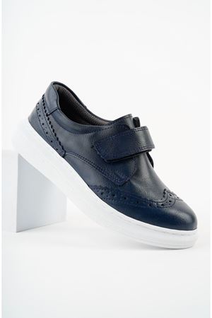 Cırtlı Lacivert Cilt Erkek Çocuk Ayakkabı