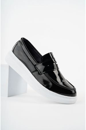 Siyah Rugan  Erkek Çocuk Ayakkabı