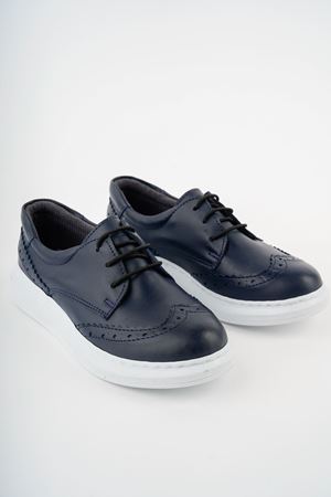 Bağcıklı Lacivert Cilt Erkek Ayakkabı