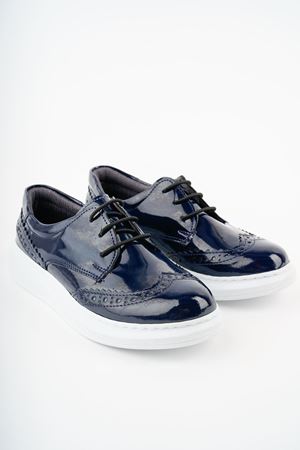 Bağcıklı Lacivert Rugan Erkek Ayakkabı