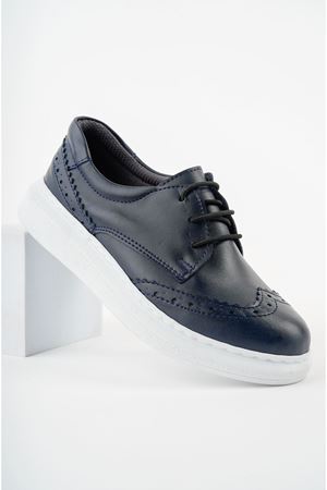 Bağcıklı Lacivert Cilt Erkek Ayakkabı