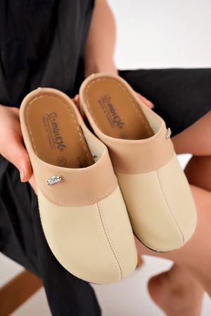 Ortopedik Ped Burnu Kapalı Krem Terlik