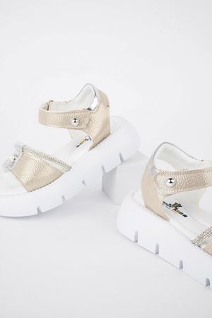 İncili Altın Kız Çocuk Sandalet