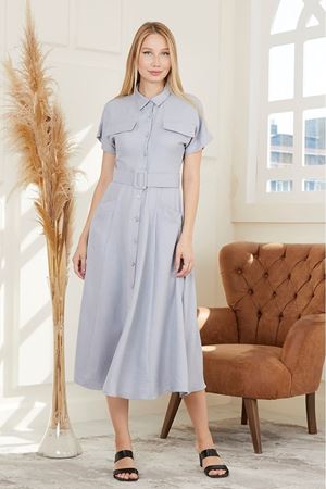 Cep Kapaklı Kadın Elbise