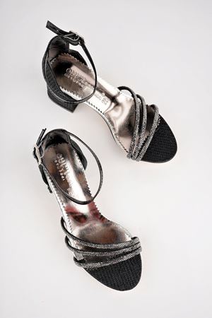 Taşlı Siyah Kız Çocuk Ayakkabı