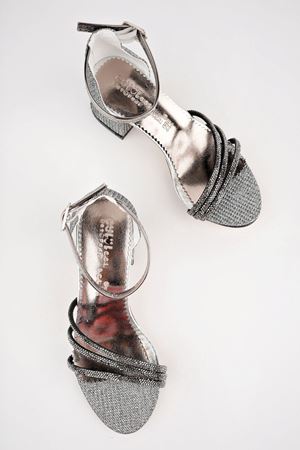 Taşlı Platin Kız Çocuk Ayakkabı