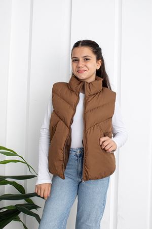 Unisex Taba Çocuk Yelek