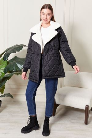 İçi Kürklü Kadın Kaban