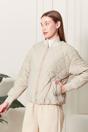 Fermuarlı Kadın Şişme Mont