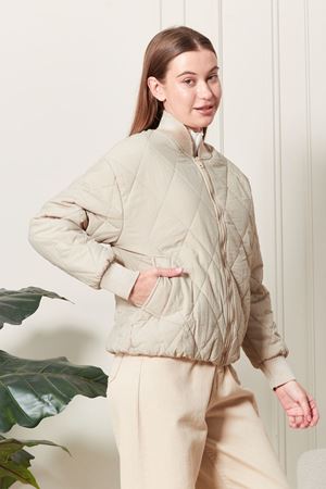 Fermuarlı Kadın Şişme Mont