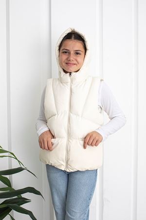 Unisex Beyaz Çocuk Yelek