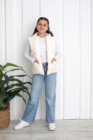 Unisex Beyaz Çocuk Yelek