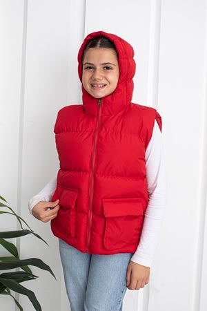 Unisex Kırmızı Çocuk Yelek