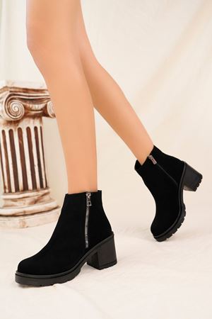 Siyah Süet Kadın Bot