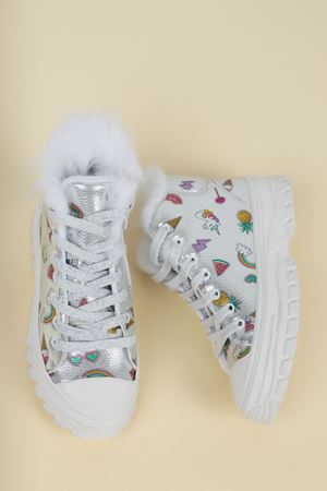 İçi Tüylü Yandan Fermuarlı Gümüş Çocuk Bot