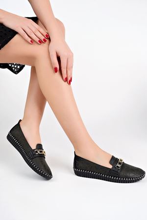 Ortopedik Ped Siyah Kadın Ayakkabı