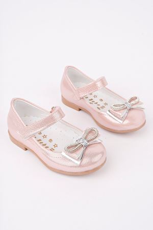 Pudra Parlak Kız Bebe Ayakkabı