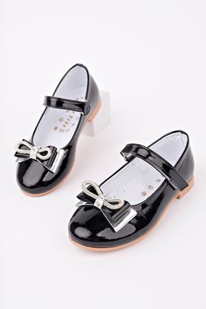 Siyah Rugan Kız Çocuk Ayakkabı